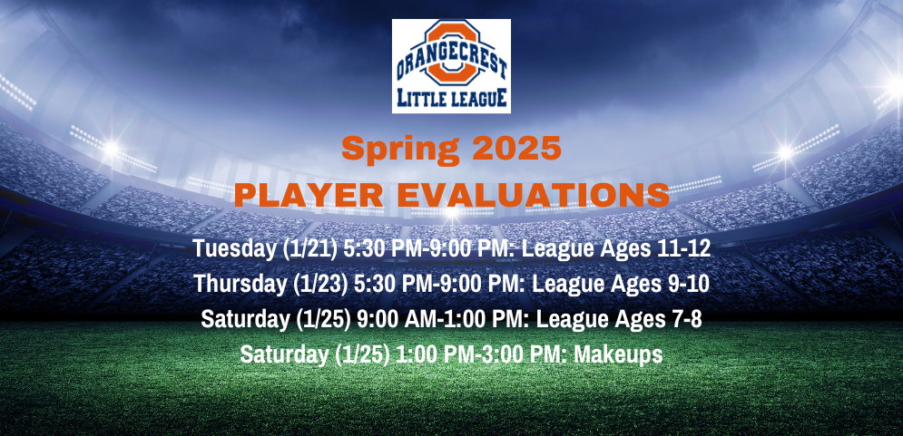 Player Evaluations for Spring 2025